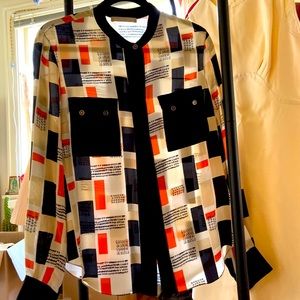 LUXURY JASON WU 100% silk Made in USA SIZE 12 blouse